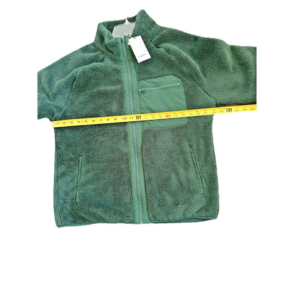 Goodfellow & Co Men's Green Full Zip Fleece Sweatshirt Zip Chest Pocket Sz M - Picture 5 of 8